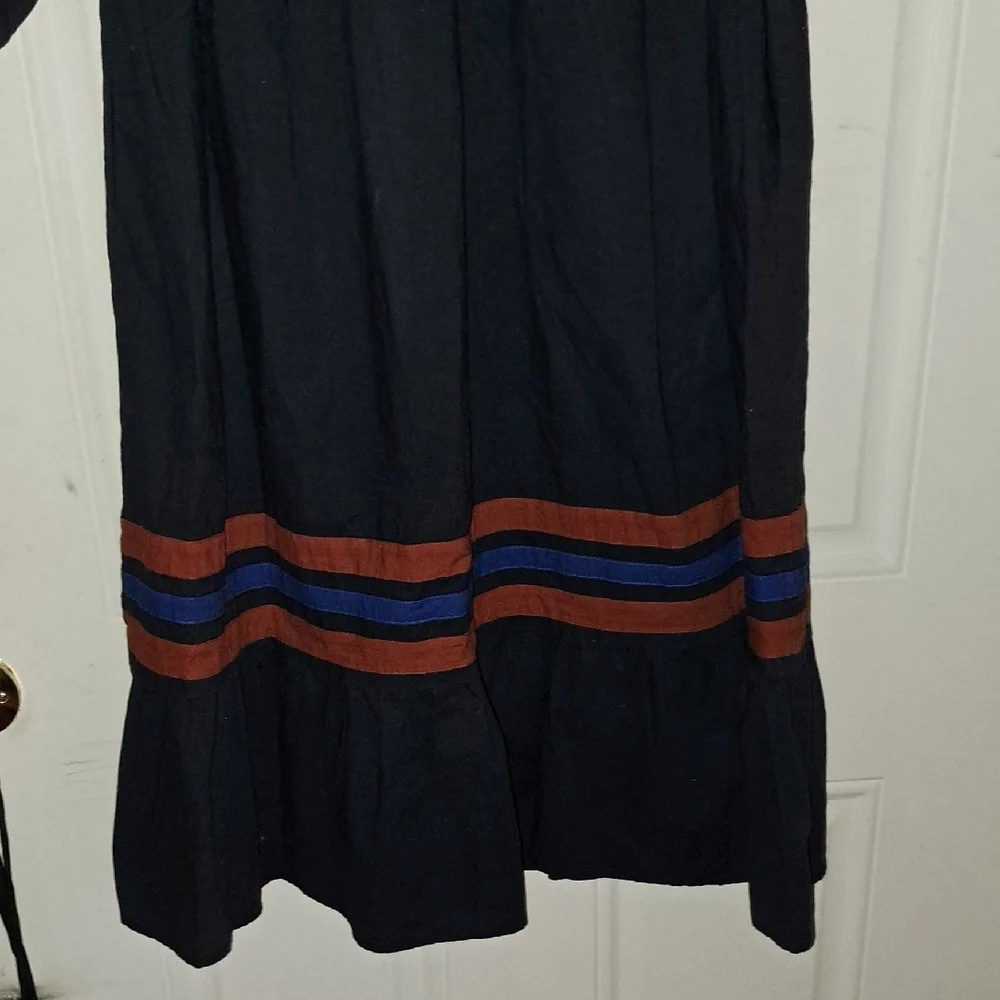 Sundry Anthropologie,Navy Dress with Red and Blue Accents - Picture 9 of 13